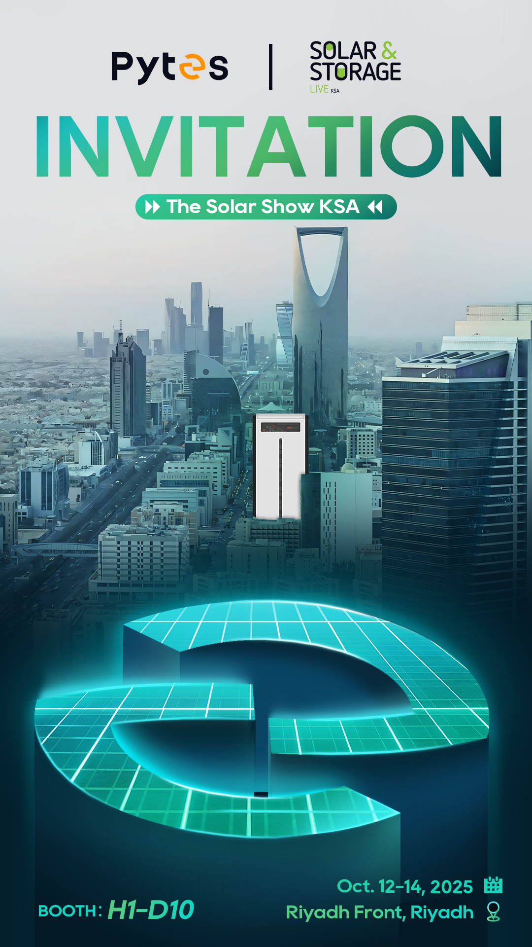 A Spot Reserved for You: Join Pytes at Solar & Storage Live KSA 2025