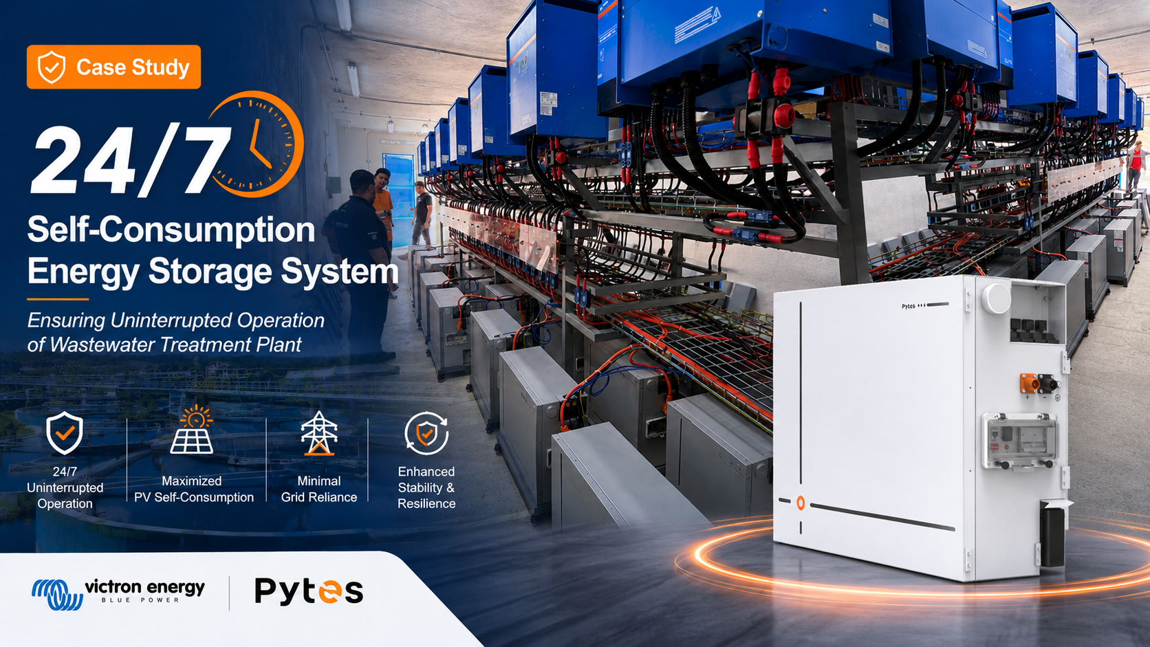 Case Study | 24/7 Self-Consumption Energy Storage System Ensuring Uninterrupted Operation of Critical Processes at a Wastewater Treatment Plant
