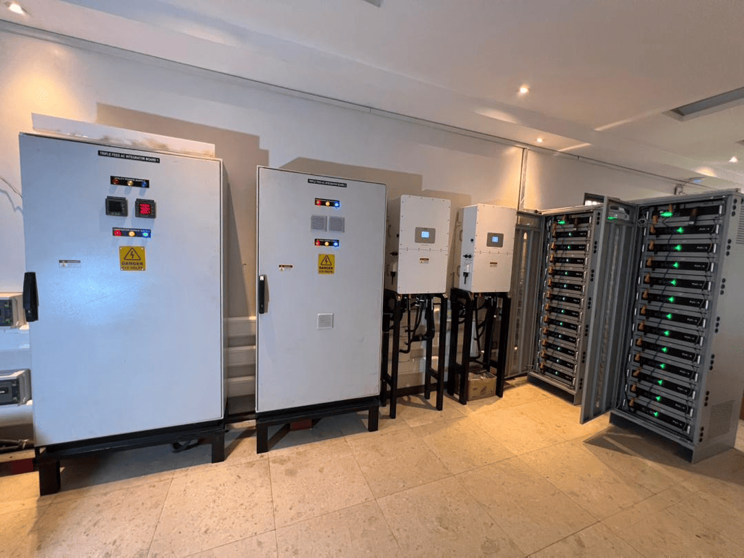 Commercial hybrid solar system with Pytes HV48100 batteries in South Sudan apartment project Commercial hybrid solar system with Pytes HV48100 batteries in South Sudan apartment project